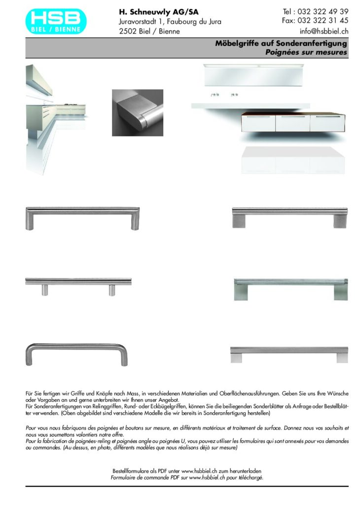 thumbnail of HSB Möbelgriffe Bestellblätter