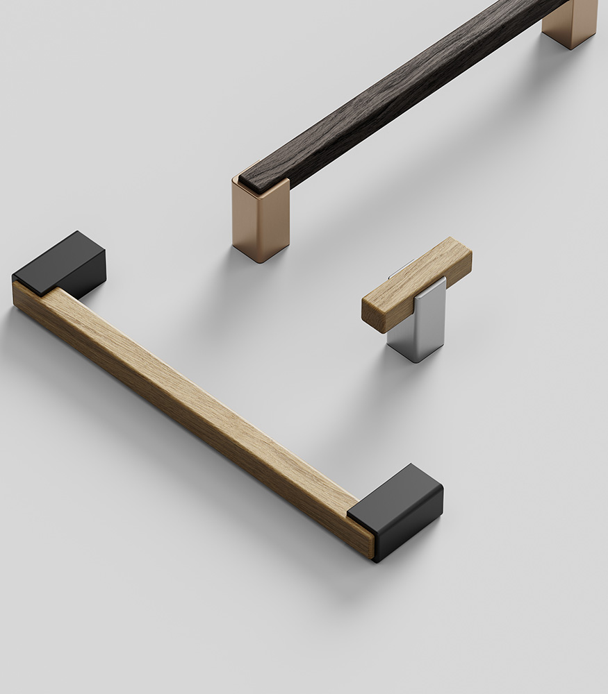 Bouton en chêne fsc 100% / zinc – SEGMENT